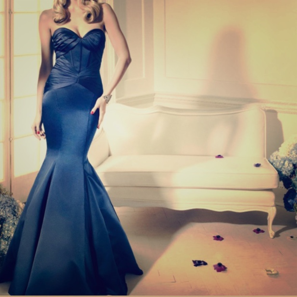Truly Zac Posen Navy Blue Mermaid Dress